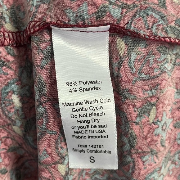 Lularoe Madison Skirt with Dark Toned Vine Pattern - Picture 7 of 8